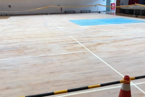 雲林國立科技大學室內綜合球場 - Bona 運動木地板 深層細磨清潔防滑保養
